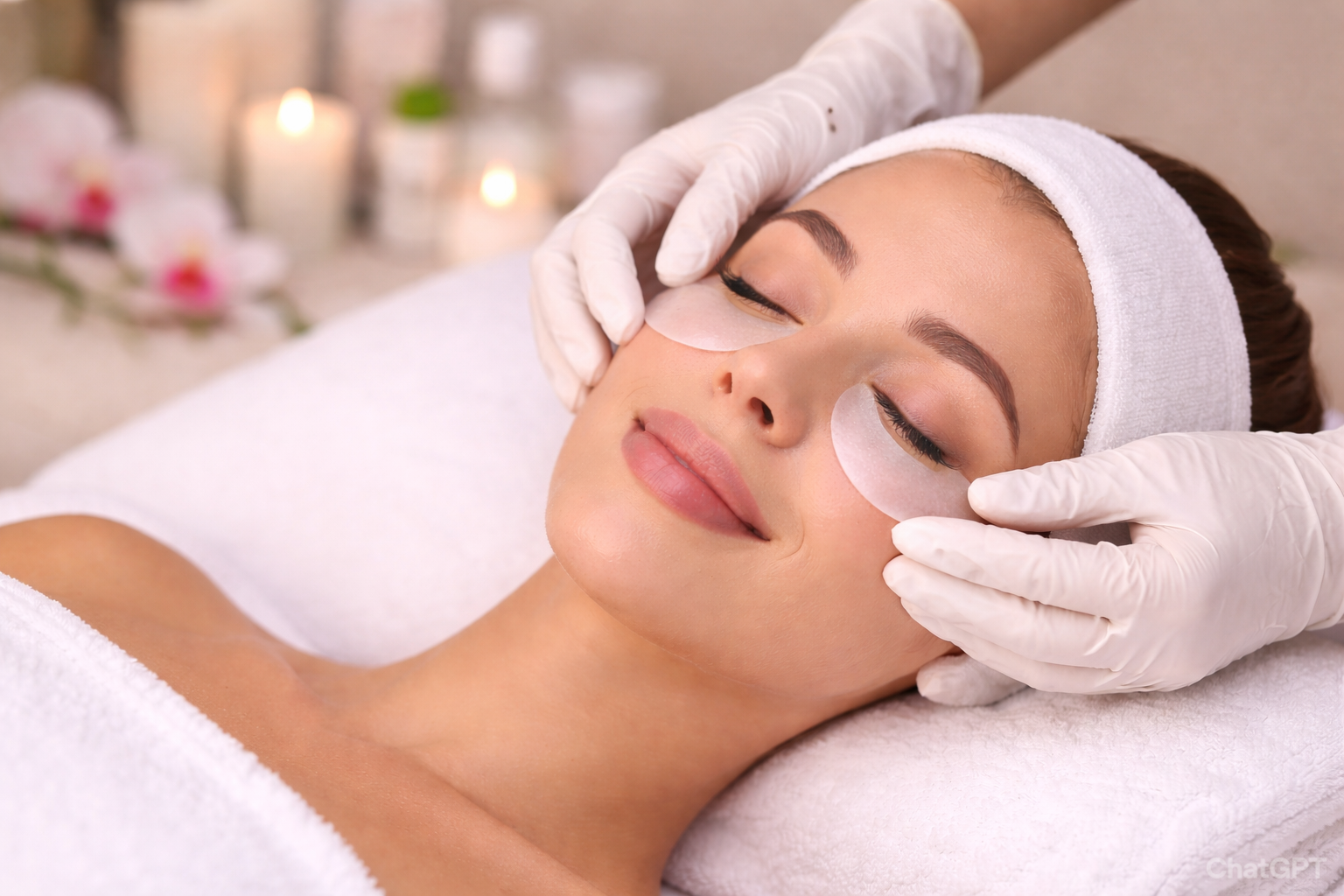 Eye treatment service at Toronto Airport spa